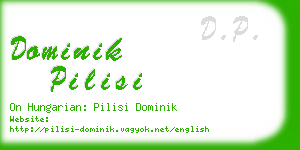 dominik pilisi business card